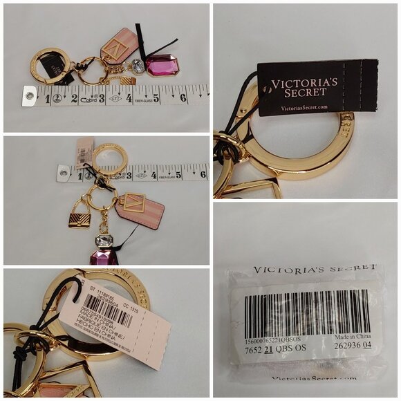 VICTORIA'S SECRET 'BOMBSHELL' SIGNATURE CHARMS PARFUM KEYCHAIN - Picture 11 of 16